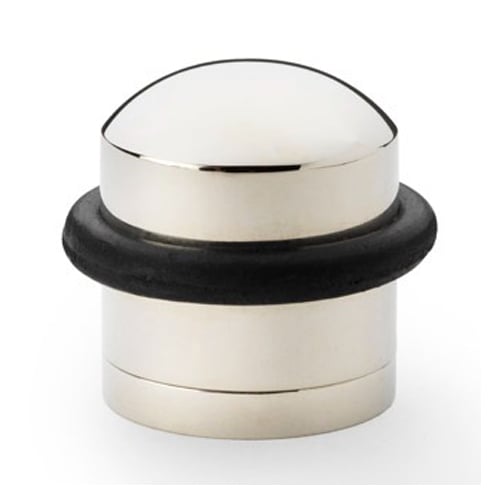 Alexander & Wilks AW638PN Dome Top Floor Mounted Door Stop - Polished Nickel (LEAD TIME: 2-3 DAYS)