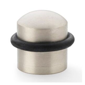 Alexander & Wilks AW638SN Dome Top Floor Mounted Door Stop - Satin Nickel (LEAD TIME: 2-3 DAYS)