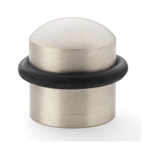 Alexander & Wilks AW638SN Dome Top Floor Mounted Door Stop - Satin Nickel (LEAD TIME: 2-3 DAYS)