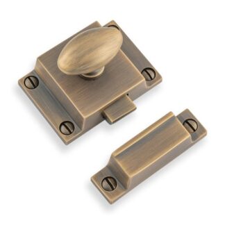 Alexander & Wilks AW730AB Cupboard Latch - Antique Brass (LEAD TIME: 2-3 DAYS)