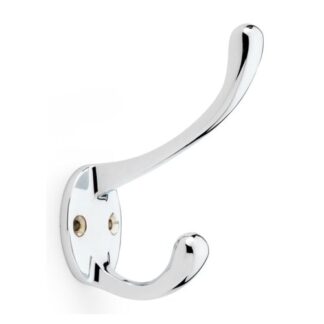 Alexander & Wilks AW770PC Victorian Hat and Coat Hook - Polished Chrome (LEAD TIME: 2-3 DAYS)
