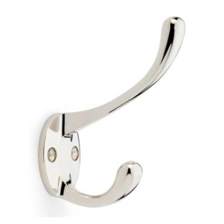 Alexander & Wilks AW770PN Victorian Hat and Coat Hook - Polished Nickel (LEAD TIME: 2-3 DAYS)