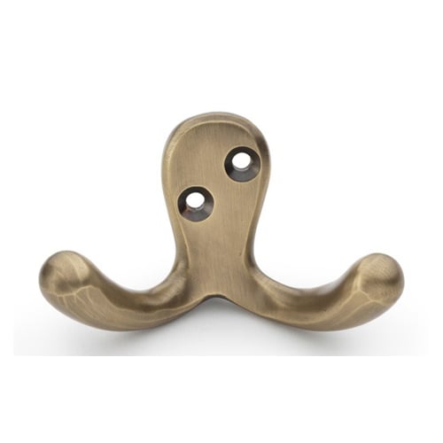 Alexander & Wilks AW773AB Victorian Double Robe Hook - Antique Brass (LEAD TIME: 2-3 DAYS)