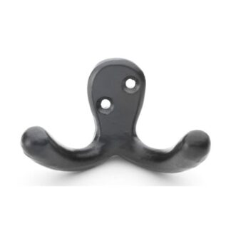 Alexander & Wilks AW773BL Victorian Double Robe Hook Black (LEAD TIME: 2-3 DAYS)