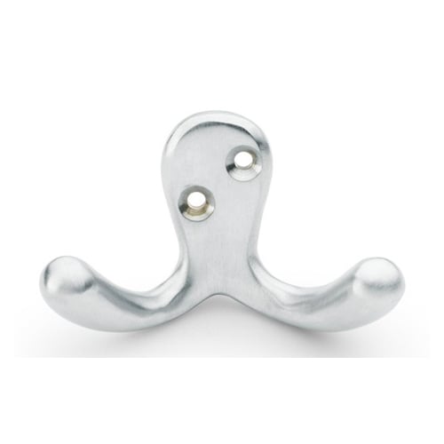 Alexander & Wilks AW773SC Victorian Double Robe Hook - Satin Chrome (LEAD TIME: 2-3 DAYS)