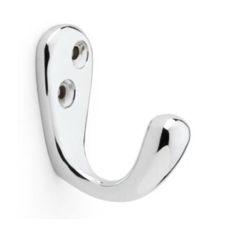Alexander & Wilks AW774PC Victorian Single Robe Hook - Polished Chrome (LEAD TIME: 2-3 DAYS)