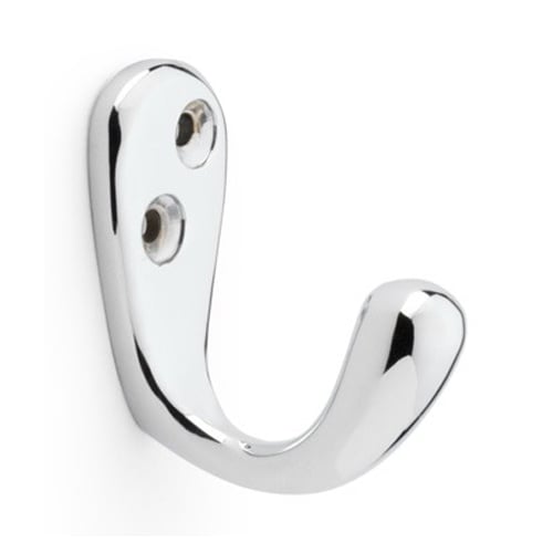 Alexander & Wilks AW774PC Victorian Single Robe Hook - Polished Chrome (LEAD TIME: 2-3 DAYS)