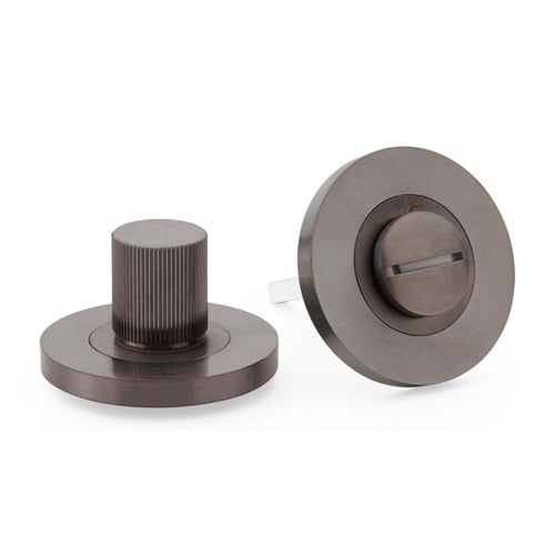 Alexander & Wilks AW792DBZPVD Reeded Thumbturn and Release - Dark Bronze PVD (LEAD TIME: 2-3 DAYS)