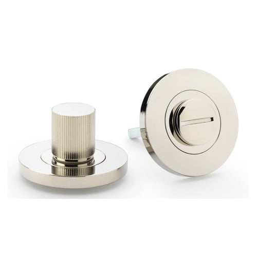 Alexander & Wilks AW792PNPVD Reeded Thumbturn and Release - Polished Nickel PVD (LEAD TIME: 2-3 DAYS)
