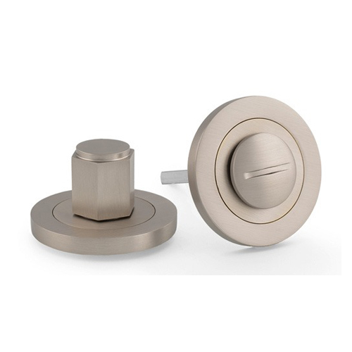 Alexander & Wilks AW794SN Hex Thumbturn and Release - Satin Nickel (LEAD TIME: 2-3 DAYS)