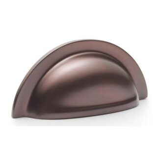 Alexander & Wilks AW903DBZ Bardom Ridged Cabinet Cup Pull - Dark Bronze (LEAD TIME: 2-3 DAYS)