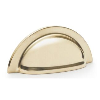 Alexander & Wilks AW903PB Bardom Ridged Cabinet Cup Pull - Polished Brass (LEAD TIME: 2-3 DAYS)