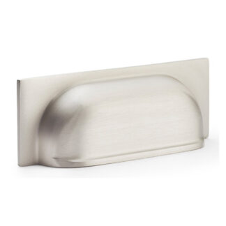 Alexander & Wilks AW905SN Quantock Cup Pull Handle - Satin Nickel Centers 96mm (LEAD TIME: 2-3 DAYS)