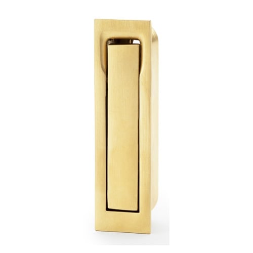 Alexander & Wilks AW990SBPVD Square Sliding Door Edge Pull - Polished Brass PVD (LEAD TIME: 2-3 DAYS)