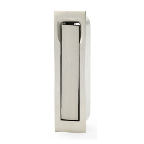 Alexander & Wilks AW990SN Square Sliding Door Edge Pull - Satin Nickel (LEAD TIME: 2-3 DAYS)