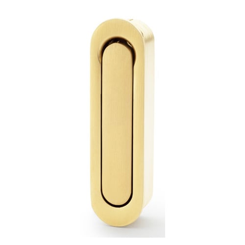 Alexander & Wilks AW991SBPVD Radius Sliding Door Edge Pull - Satin Brass PVD (LEAD TIME: 2-3 DAYS)