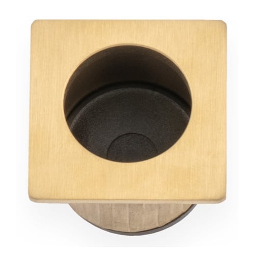 Alexander & Wilks AW993SBPVD Sliding Door Finger Edge Pull Square - Satin Brass PVD (LEAD TIME: 2-3 DAYS)