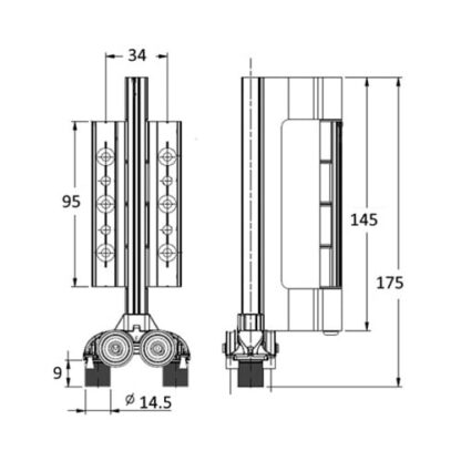 Clearspan for Stellar Aluminium Bi-Fold Doors Bottom Roller - Image 2