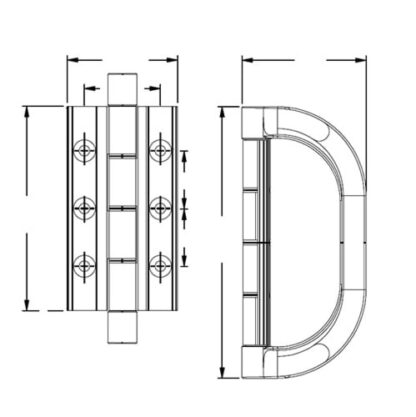 Clearspan Door Hinge with Pull Handle for Raynaers CF68 Bifold Doors - Image 3
