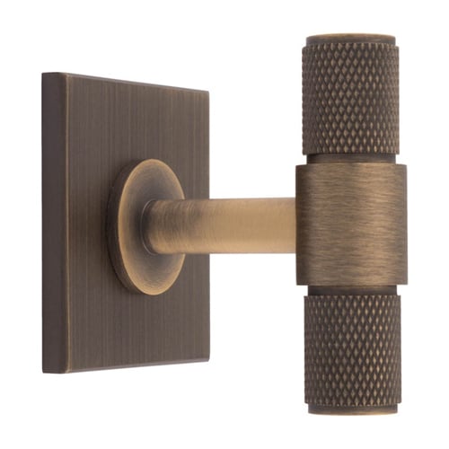 Carlisle Brass BP701AB40AB Knurled T Bar On Backplate (LEAD TIME: 2-3 DAYS)