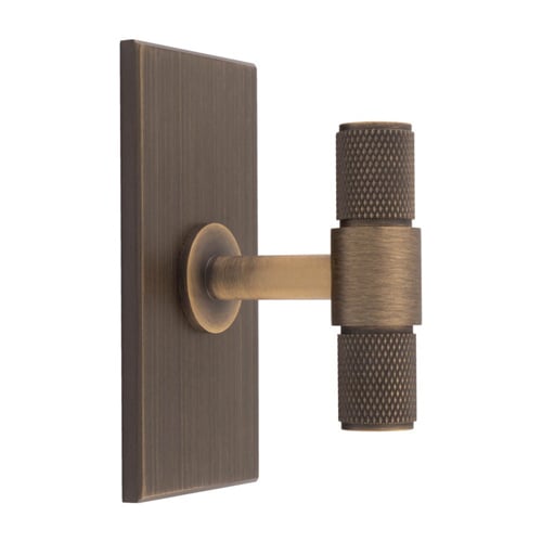 Carlisle Brass BP701AB76AB Knurled T Bar On Backplate (LEAD TIME: 2-3 DAYS)