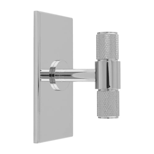 Carlisle Brass BP701CP76CP Knurled T Bar On Backplate (LEAD TIME: 2-3 DAYS)