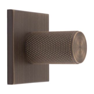 Carlisle Brass BP702AB40AB Knurled Cylinder Knob On Backplate (LEAD TIME: 2-3 DAYS)
