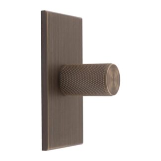 Carlisle Brass BP702AB76AB Knurled Cylinder Knob On Backplate (LEAD TIME: 2-3 DAYS)