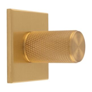 Carlisle Brass BP702SB40SB Knurled Cylinder Knob On Backplate (LEAD TIME: 2-3 DAYS)
