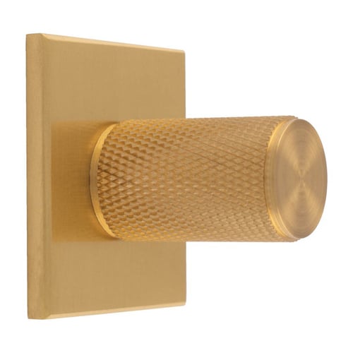 Carlisle Brass BP702SB40SB Knurled Cylinder Knob On Backplate (LEAD TIME: 2-3 DAYS)