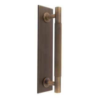 Carlisle Brass BP710BAB168AB Lines Pull Handles On Backplate (LEAD TIME: 2-3 DAYS)