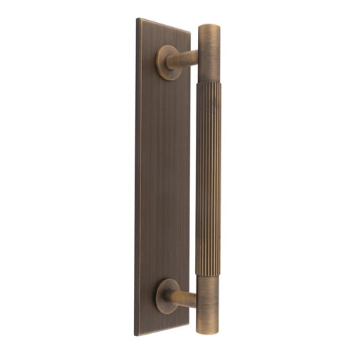 Carlisle Brass BP710CAB200AB Lines Pull Handles On Backplate (LEAD TIME: 2-3 DAYS)