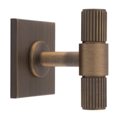 Carlisle Brass BP711AB40AB Lines T Bar Knob On Backplate (LEAD TIME: 2-3 DAYS)