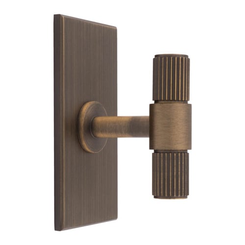 Carlisle Brass BP711AB76AB Lines T Bar Knob On Backplate (LEAD TIME: 2-3 DAYS)