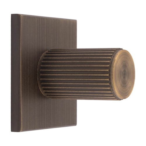 Carlisle Brass BP712AB40AB Lines Cylinder Knob On Backplate (LEAD TIME: 2-3 DAYS)