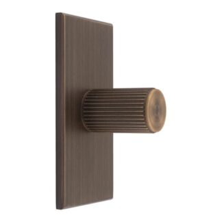 Carlisle Brass BP712AB76AB Lines Cylinder Knob On Backplate (LEAD TIME: 2-3 DAYS)