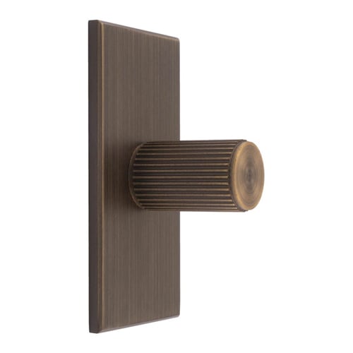 Carlisle Brass BP712AB76AB Lines Cylinder Knob On Backplate (LEAD TIME: 2-3 DAYS)