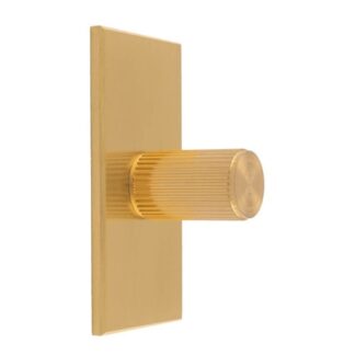 Carlisle Brass BP712SB76SB Lines Cylinder Knob On Backplate (LEAD TIME: 2-3 DAYS)