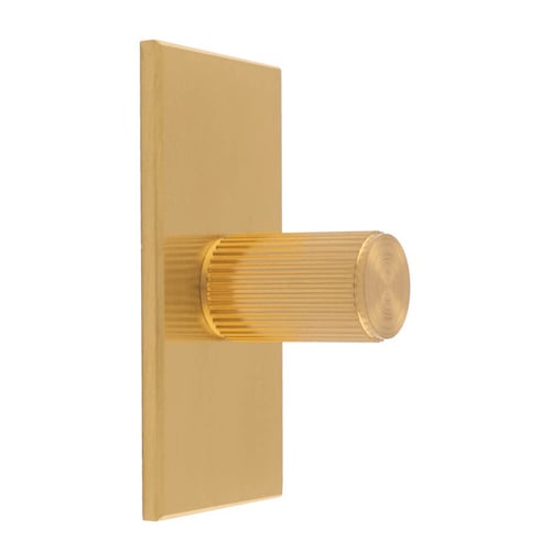 Carlisle Brass BP712SB76SB Lines Cylinder Knob On Backplate (LEAD TIME: 2-3 DAYS)