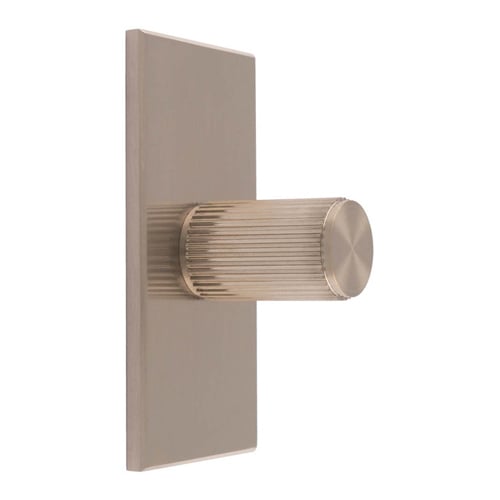 Carlisle Brass BP712SN76SN Lines Cylinder Knob On Backplate (LEAD TIME: 2-3 DAYS)