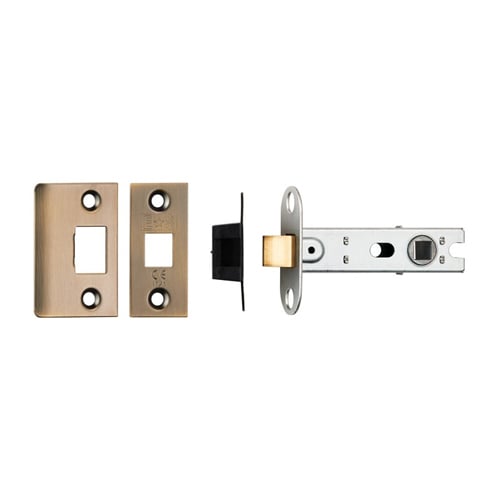 Eurospec BTL30AB 76mm CE B/T Tubular Mortice Latch Square - Antique Brass (LEAD TIME: 2-3 DAYS)