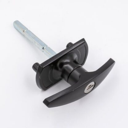Universal Garage Door T Handle - Screwhole in end of spindle - Square Spindle - Long Lugs - Rear Fix - Image 2