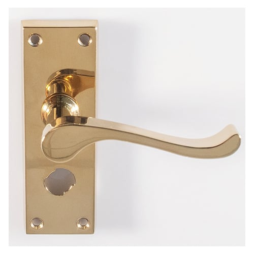 Carlisle Brass CBS55WC Contract Victorian Scroll Lever On Privacy Backplate (LEAD TIME: 2-3 DAYS)