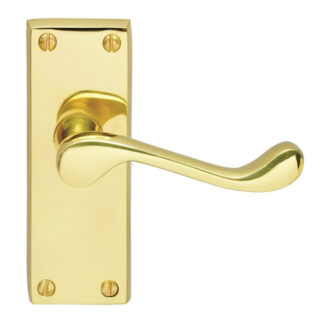 Carlisle Brass CBS55 Contract Victorian Scroll Lever On Latch Backplate (LEAD TIME: 2-3 DAYS)
