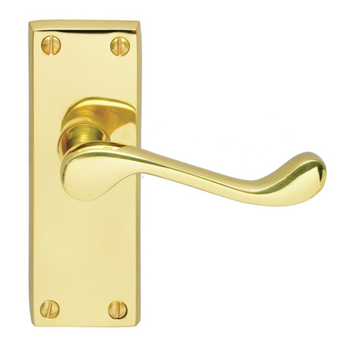 Carlisle Brass CBS55 Contract Victorian Scroll Lever On Latch Backplate (LEAD TIME: 2-3 DAYS)