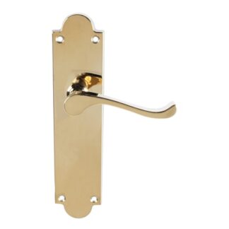 Carlisle Brass CBS67 Victorian Scroll Lever On Shaped Backplate - Latch (Contract Range) (LEAD TIME: 2-3 DAYS)