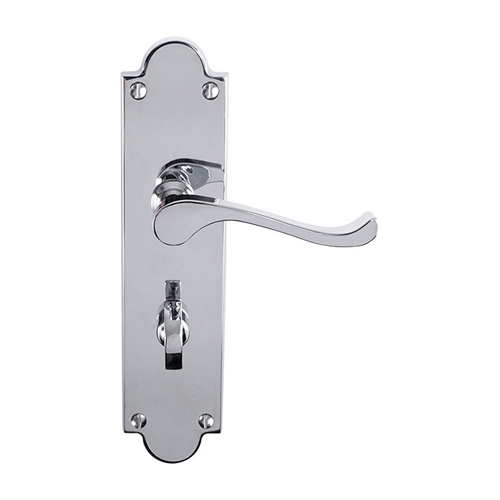 Carlisle Brass CBS68WCCP Victorian Scroll Lever On Shaped Backplate - Bathroom 57mm C/C (Contract Range) (LEAD TIME: 2-3 DAYS)