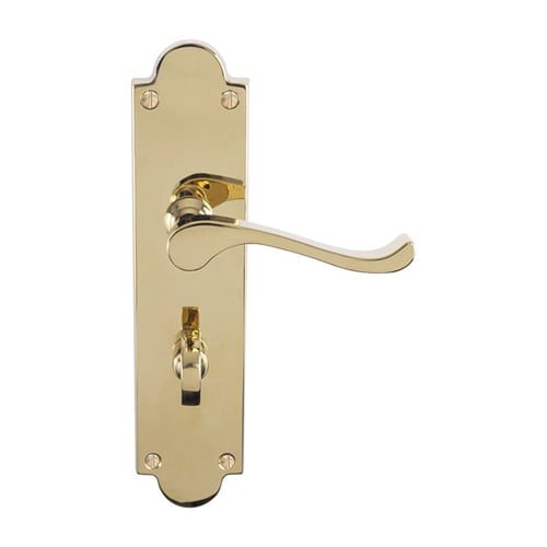 Carlisle Brass CBS68WC Victorian Scroll Lever On Shaped Backplate - Bathroom 57mm C/C (Contract Range) (LEAD TIME: 2-3 DAYS)