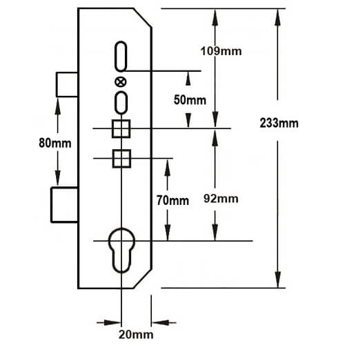 Coldseal Latch and Deadbolt Multipoint Gearbox - Lift Lever or Double Spindle - Image 2