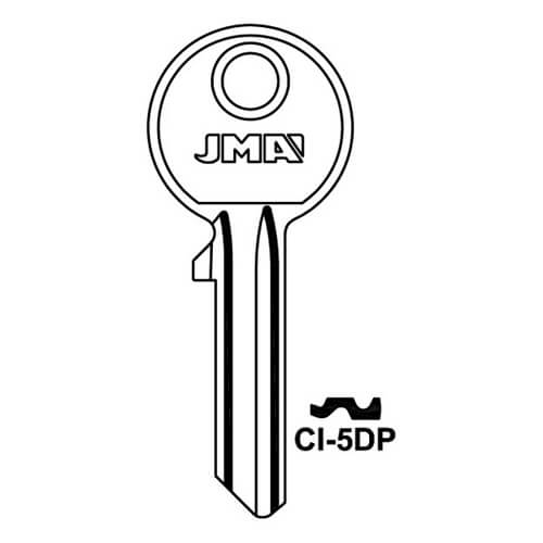 JMA CI-5DP Cisa 5 Pin Cylinder Key Blank - Image 3